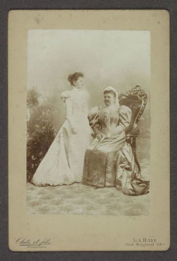 Portrait of Queen Wilhelmina and her Mother Queen Emma