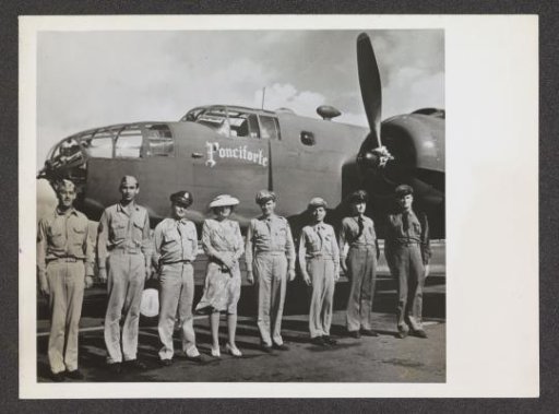 Princess Juliana with American Pilots in Front of an Aircraft