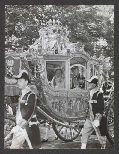 Queen Juliana and Prince Bernhard in the Golden Coach