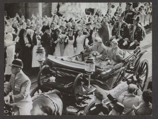 Princess Beatrix and Princess Irene in a Carriage on the Occasion of the Opening of the States General