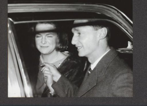 Princess Irene and Prince Carlos in the back of a car