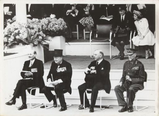 W. Churchill at parade on Victory Day, 8 June 1946