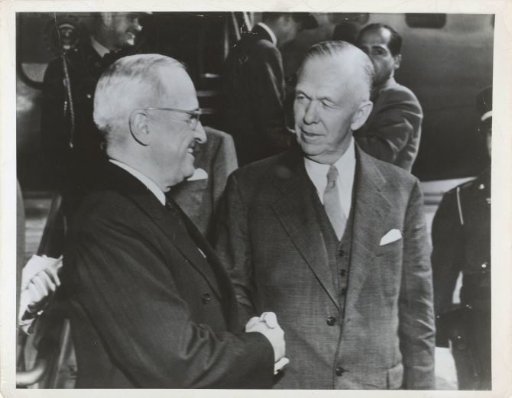 President Truman and Secretary of State George Marshall, 1948