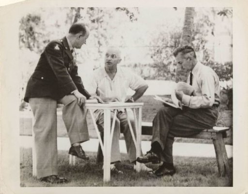 Meeting between President Truman, Secretary Forrestal, and General Gruenther at the Little White House in Key West, Florida