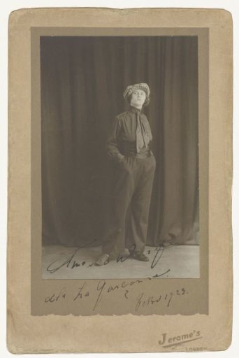 Portrait of Tine van der Werf dressed as La Garçonne