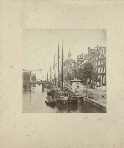 View over the Singel in Amsterdam, with the new Lutheran Church in the background