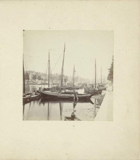 Sailing ships in the Amstel in Amsterdam