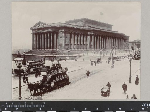 View of St George's Place and St George's Hall in Liverpool