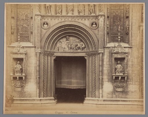 Entrance of the Cathedral of Como, Italy