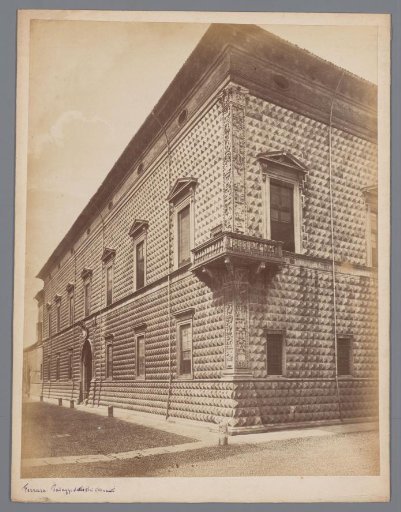 Exterior of the Palazzo dei Diamanti at Ferrara, Italy