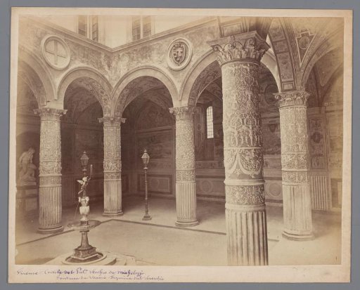 Courtyard of the Palazzo Vecchio at Florence, Italy