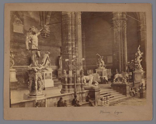 Sculptures in the Loggia dei Lanzi at Florence