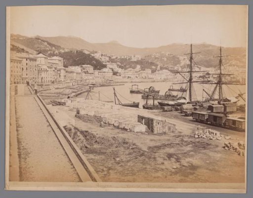 View of the harbour of Genoa