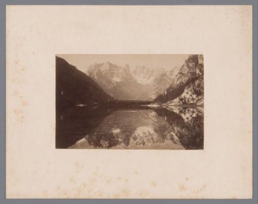 View of the Cristallo Massif and the Dürrensee in South Tyrol