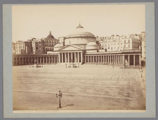 Exterior of the Royal and Papal Basilica of Saint Francis of Paola in Naples