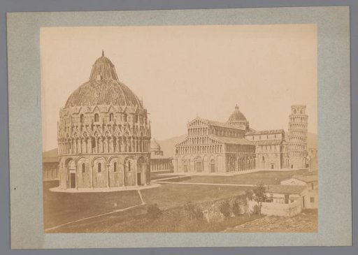 View of the Cathedral, the Baptistery and the Tower of Pisa