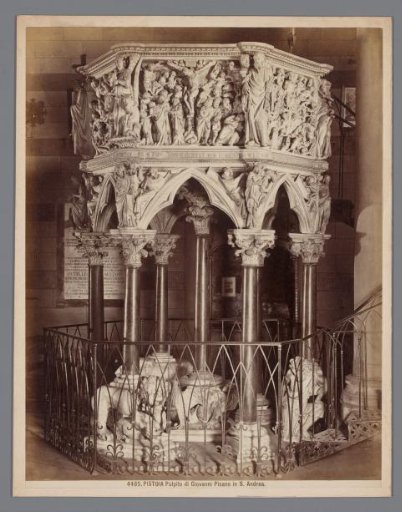 Pulpit in the Church of Saint Andrew in Pistoia