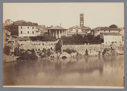 Confluence of the Cloaca Maxima with the Tiber in Rome, Italy
