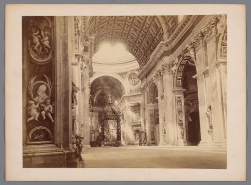 Interior of St. Peter's Basilica in Vatican City, Italy
