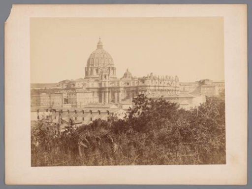 View of St. Peter's Basilica and the Apostolic Palace in Vatican City, Italy