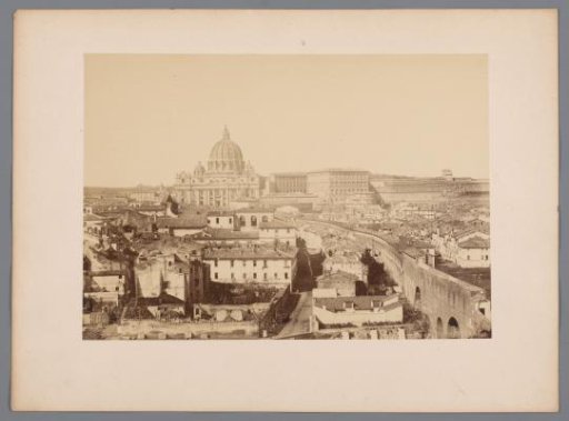 View of St. Peter's Basilica and the Apostolic Palace in Vatican City, Italy