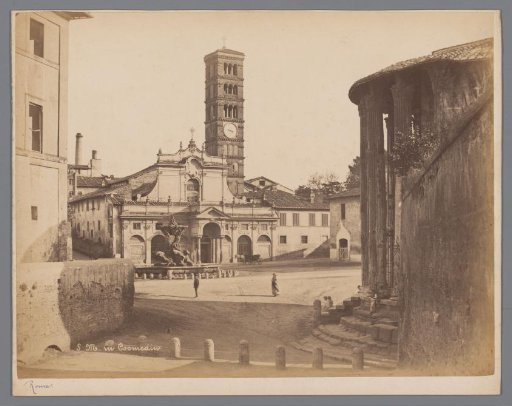 View of Santa Maria in Cosmedin in Rome, Italy