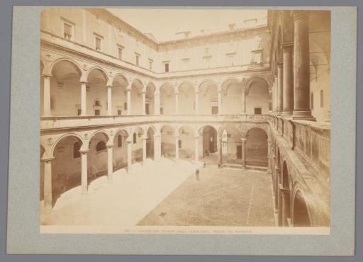 Courtyard of the Palazzo della Cancelleria in Rome, Italy