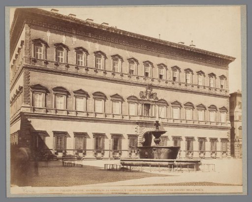 Exterior of the Palazzo Farnese in Rome, Italy