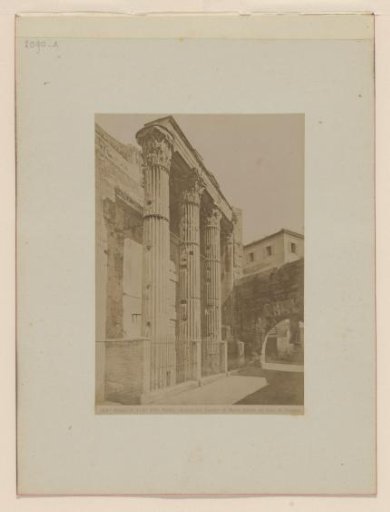 Remains of the Temple of Mars Ultor and the Arch of Pantani at the Forum of Augustus, Rome, Italy