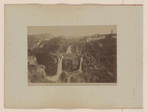 View of the waterfalls at Tivoli, Italy
