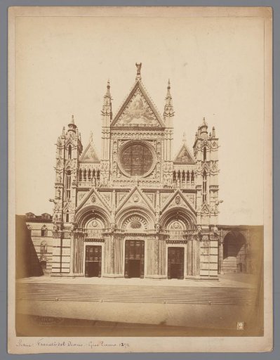 Facade of the Cathedral of Siena, Italy