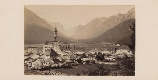 View of Toblach and the Ampezzo Valley, Italy
