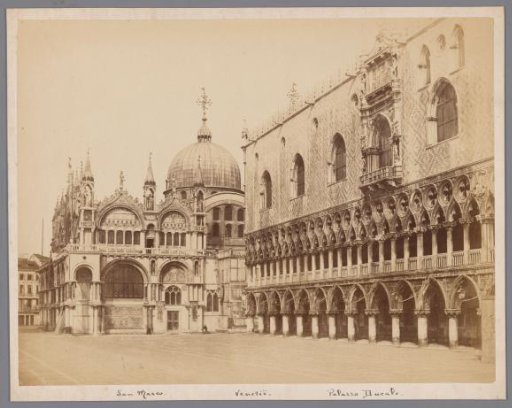 View of St Mark's along the Doge's Palace in Venice