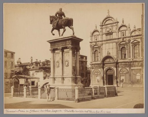 Equestrian statue of Bartolomeo Colleoni by Andrea del Verrocchio in Venice