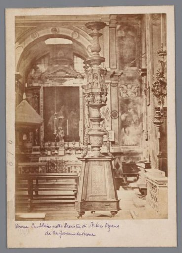 Candelabrum in the sacristy of the Santa Maria in Organo in Venice