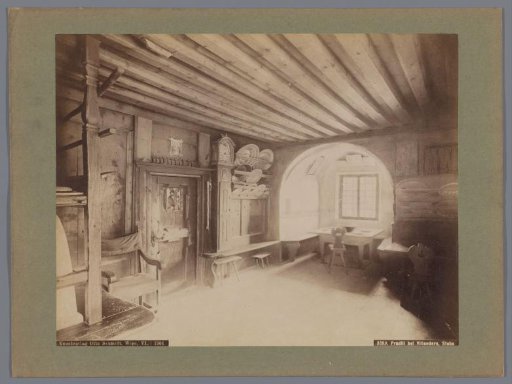 Interior of a room with bay window