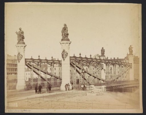 View of the Augarten Bridge in Vienna, Austria