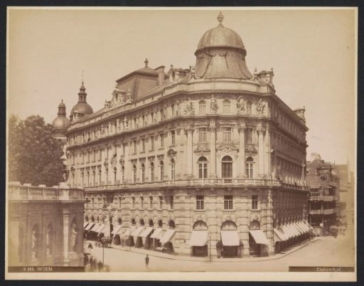 View of the Ziehrerhof in Vienna, Austria