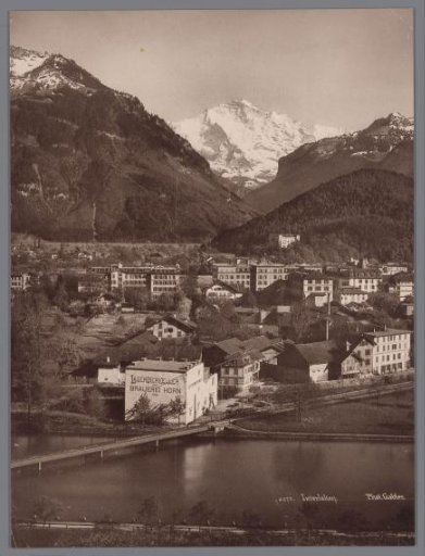 View of Interlaken, in the foreground the brewery of Emil Horn