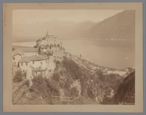 View of the Madonna del Sasso above Locarno, Switzerland
