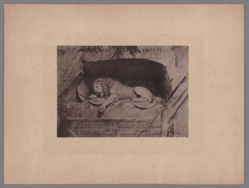 View of the Lion Monument of Lucerne