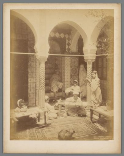 Pupils of the embroidery class of the girls' school of Luce Ben-Aben in Algiers