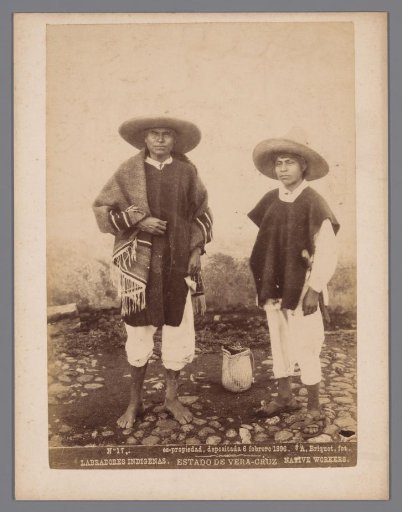 Double portrait of two unknown inhabitants of Mexico