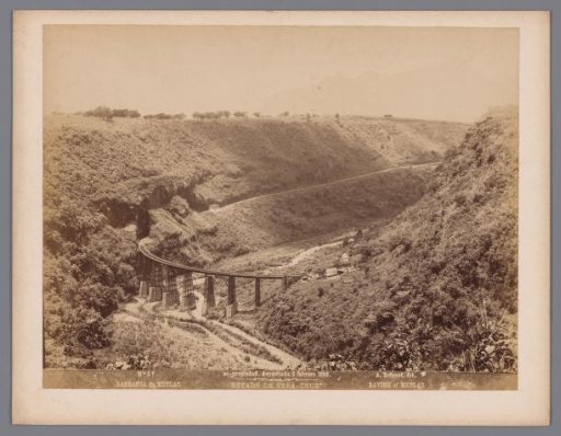 View of the Barranca de Metlac with railway bridge, near Veracruz