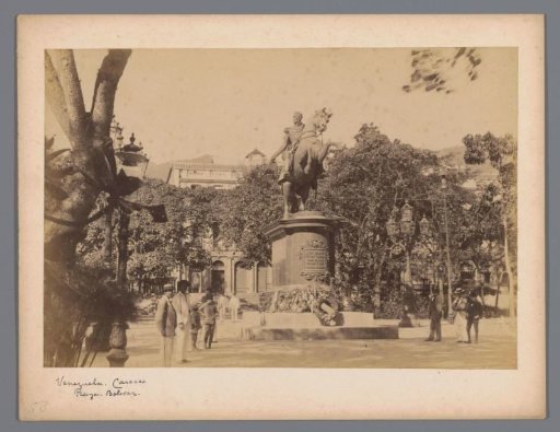 Equestrian Statue of Simón Bolívar on the Plaza Bolívar in Caracas
