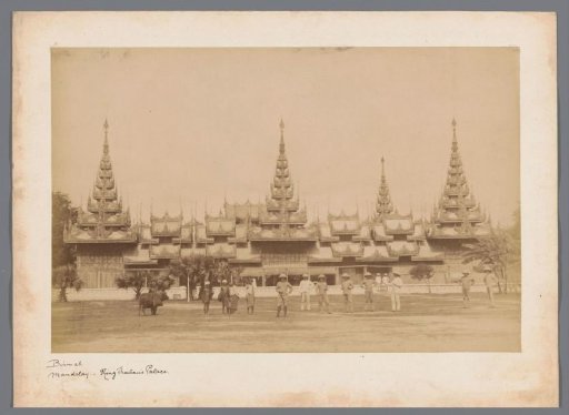 Men in front of the Mandalay Palace, Myanmar