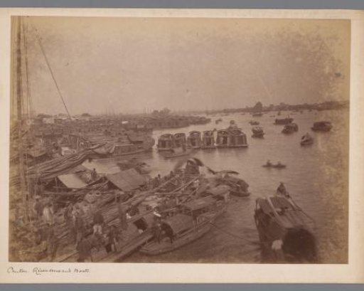View of the River with Boats near Guangzhou
