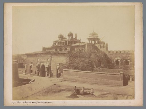 View of Delhi Gate from the inner side of the Agra Fort, Uttar Pradesh, India