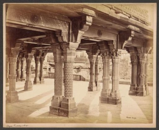 Pillars of the Panch Mahal in Fatehpur Sikri, Uttar Pradesh, India