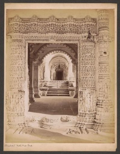 Gallery in the Hutheesing temple in Ahmedabad, Gujarat, India